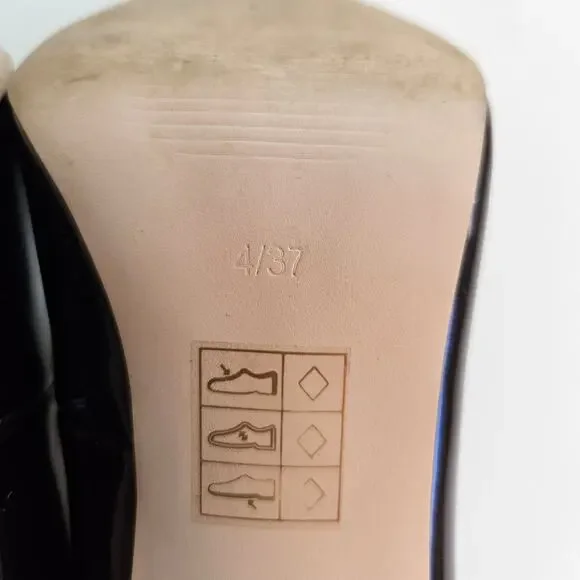 Paper Dolls London Asos Metallic Navy Court Heels Size US 6 EU 37 - Picture 8 of 10